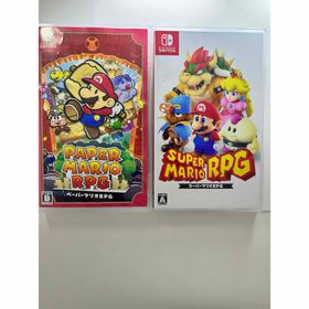 ニンテンドウ(任天堂)の【動作確認済み】スーパーマリオRPG ペーパーマリオRPG ２本セット(家庭用ゲームソフト)