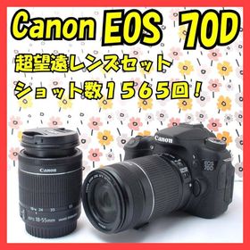 キヤノン(Canon)の❤Canon EOS 70D❤Wi-Fi接続❤ショット数1565回❤ダブルレンズ(デジタル一眼)