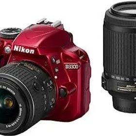【中古-非常に良い】Nikon デジタル一眼レフカメラ D3300 ダブルズームキット レッド D3300WZRD