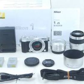 ★6629ショット★NIKON ニコン 1 J5 ダブルズームレンズキット シルバー 元箱付き♪