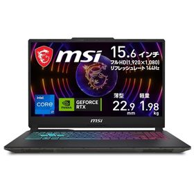 ゲーミングノートPC MSI Cyborg 15 A13V [CPU：Core i7-13620H/メモリ：16GB/GPU：GeForce RTX 3050/SSD：512GB] (ブラック＆スケルトン) Windows11ハード
