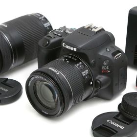 【中古】【良品】キヤノン EOS Kiss X9 ダブルズームキット（センサー清掃済み） CA01-B3673-3V1B Canon EFマウント APS-C 標準ズーム 望遠ズーム 手ブレ補正 レンズ付き セット 中古