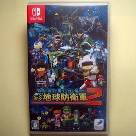 ニンテンドースイッチ(Nintendo Switch)の【付属品全付】四角い地球に再びシカク現る!? デジボク地球防衛軍2 EARTH (家庭用ゲームソフト)