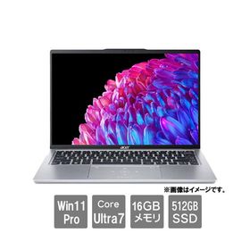 ノートPC エイサー SFG14-73P-N76Y [Swift Go (Core Ultra 7 155H 16GB SSD512GB 14 Win11Pro ピュアシルバー)]
