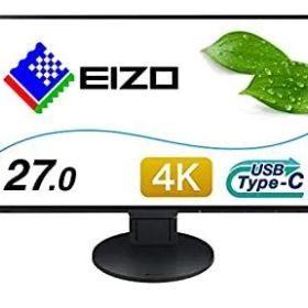 【中古-非常に良い】EIZO FlexScan 27.0インチ ディスプレイモニター (4K UHD/IPSパネル/ノングレア/ブラック/USB Type-C搭載/&無輝点保証) EV2785-BK