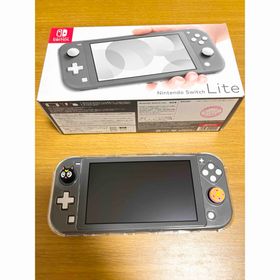 ニンテンドースイッチ(Nintendo Switch)のNintendo Switch Liteグレー美品 ケース＆ジョイコンカバー付き(家庭用ゲーム機本体)