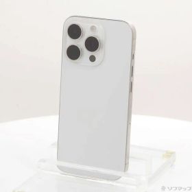 〔中古品〕 iPhone15 Pro 128GB ホワイトチタニウム MTU83J／A SIMフリー【305】