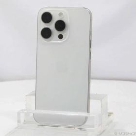 〔中古品〕 iPhone15 Pro 128GB ホワイトチタニウム MTU83J／A SIMフリー【196】