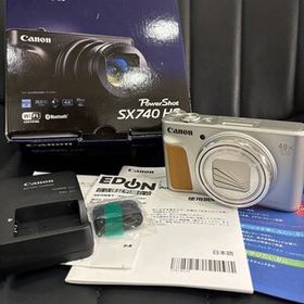 Ω綺麗！【Canon キヤノン Power Shot SX740 HS コンパクトデジタルカメラ PSSX740HS(SL) シルバーカラー 箱 説明書 付き】NA04468