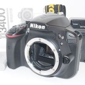 03★新品同様★ショット数2728★充電器・バッテリー★ストラップ★ニコン NIKON D3400 ボディー#230567