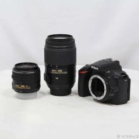 〔中古品〕 NIKON D5500 ダブルズームキット ブラック【196】