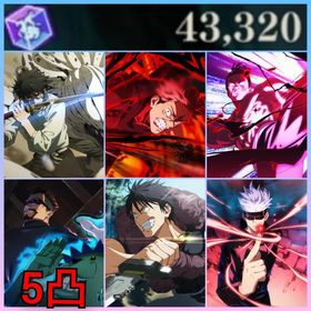 初期垢✨石43320+2周年 キャラコンプ+2周年虎杖+2周年東堂+乙骨+伏黒甚爾 | ファンパレ(呪術廻戦ファントムパレード)のアカウントデータ、RMTの販売・買取一覧