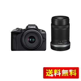 Canon ミラーレス一眼カメラ EOS R50 ダブルズームキット(RF-S18-45+RF-S55-210) ブラック/APS-C/約375g EOSR50BK-WZK