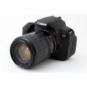 【中古】キヤノン Canon EOS Kiss X7i 高倍率ズームレンズセット ブラック 美品 ストラップ付き