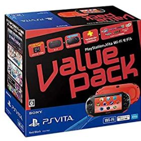 【中古】「非常に良い」PlayStation Vita Value Pack Wi-Fiモデル レッド/ブラック（メーカー生産終了）