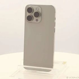 〔中古品〕 iPhone15 Pro Max 1TB ナチュラルチタニウム MU713J／A SIMフリー【269】