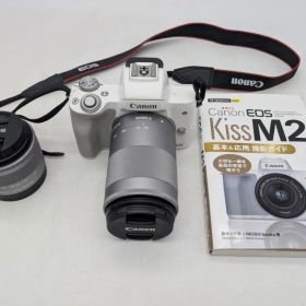 Canon EOS Kiss M2 ダブルズームキットミラーレス 一眼カメラ ガイド本付き