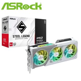 ASRock｜アスロック ASRock Radeon RX 9060XT Steel Legend 16G OC グラフィックボード(ホワイト) RX9060XTSL16GO 返品種別B