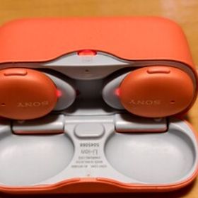 動作品★10時間以上再生/イヤホンはZ55バッテリー（新品）交換済 SONY WF-H800 h.ear in 3 Truly Wireless オレンジ