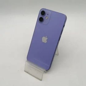 【中古】Apple au 【SIMロック解除済み】 iPhone 12 mini 64GB パープル MJQC3J/A【OSU301】保証期間１ヶ月【ランクB】