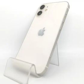 【中古】Apple au 【SIMロック解除済み】 iPhone 12 mini 128GB ホワイト MGDM3J/A【新宿】保証期間１ヶ月【ランクB】