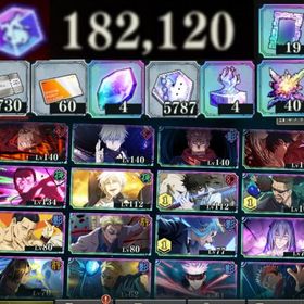 ✨2周年 虎杖1凸&藤堂✨新乙骨🔥限定キャラ7種🉐💎182120✨ガチャチケ730枚 | ファンパレ(呪術廻戦ファントムパレード)のアカウントデータ、RMTの販売・買取一覧