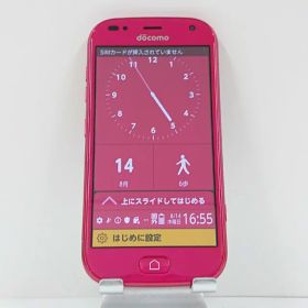 らくらくスマートフォン me F-01L ドコモ ピンク 送料無料 本体 c13944 【中古】