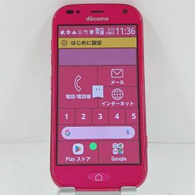 らくらくスマートフォン me F-01L ドコモ ピンク 送料無料 本体 c13965 【中古】