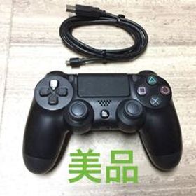 ★美品即決★PS4 SONY純正品 コントローラー デュアルショック4 後期型 ブラック ケーブル付き