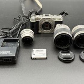 【1円スタート】PENTAX Q10 デジタルカメラ ボディ レンズ3個 通電確認現状品