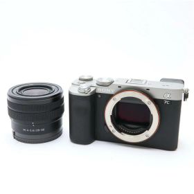 【中古】 《良品》 SONY α7C ズームレンズキット ILCE-7CL シルバー 【ビューファインダーユニットコントロールホイールスイッチ部品交換/各部点検済】 [ デジタルカメラ ]