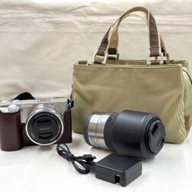 SONY/ソニー ミラーレス一眼カメラ a6000 ILCE-6000Y ダブルズームレンズキット シルバー デジタル一眼 動作確認済み