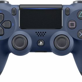 【整備品】PS4 コントローラー 純正 デュアルショック4 国内正規品 ミッドナイブルー 青