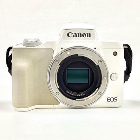 キヤノン(Canon)の【全額返金保証】【最速発送】Canon デジタル一眼 EOS Kiss M ダブルズームキット [ホワイト] ホワイト 美品 動作確認済(ミラーレス一眼)