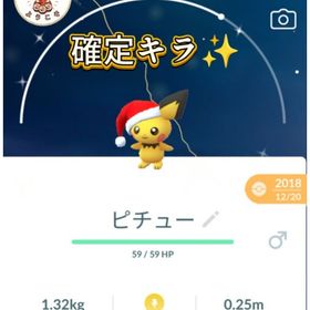 (非対面トレード)✨色違いピチュウサンタ帽子♂✨スーパーレア💥 | ポケモンGOのアカウントデータ、RMTの販売・買取一覧