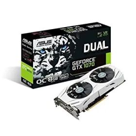 【中古】「未使用品」ASUS NVIDIA GeForce GTX1070搭載ビデオカード オーバークロック メモリ8GB DUAL-GTX1070-O8G