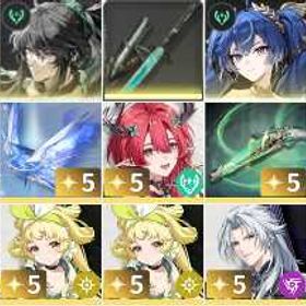 仇遠1凸+破敵の鋭竹 ユーノ+万物を書き留める月相 ショアキーパー+星々のコンチェルト 星声4600 | 鳴潮(Wuthering Waves)のアカウントデータ、RMTの販売・買取一覧