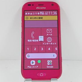 らくらくスマートフォン me F-01L ドコモ ピンク 送料無料 即決 本体 c13965