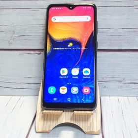 au Galaxy A20 SCV46 Black 本体 白ロム SIMロック解除済み SIMフリー 319567