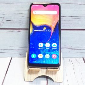 au Galaxy A20 SCV46 Black 本体 白ロム SIMロック解除済み SIMフリー B475386