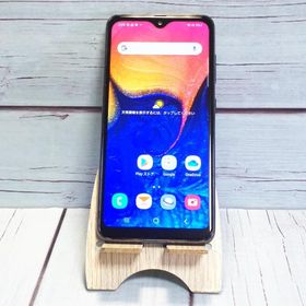 au Galaxy A20 SCV46 Black 本体 白ロム SIMロック解除済み SIMフリー B464737