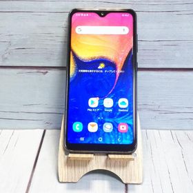 au Galaxy A20 SCV46 Black 本体 白ロム SIMロック解除済み SIMフリー B681737