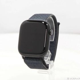 〔中古〕Apple(アップル) Apple Watch Series 10 GPS 46mm ジェットブラックアルミニウムケース インクスポーツループ〔344-ud〕