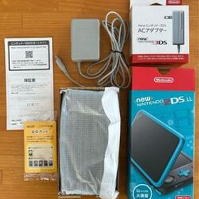 【美品/おまけ付き】 Newニンテンドー2DS LL ブラック×ターコイズ 任天堂 送料無料