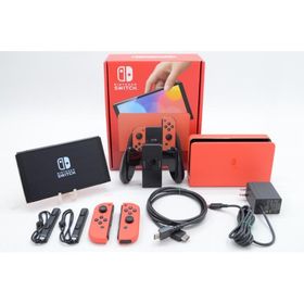 [中古]Nintendo Switch 有機ELモデル マリオレッド [Joy-Con オリジナルデザイン] HEG-S-RAAAA[N] 外観ランクB