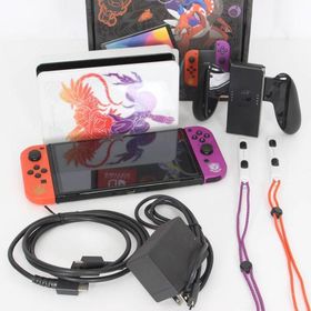 ボーナスストア+5％【美品】Nintendo Switch 有機ELモデル スカーレット・バイオレットエディション HEG-S-KEAAA ニンテンドースイッチ 本体