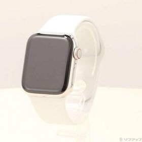 〔中古〕Apple(アップル) Apple Watch Series 5 GPS + Cellular 40mm ステンレススチールケース ホワイトスポーツバンド〔262-ud〕