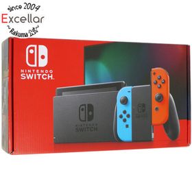 ニンテンドースイッチ(Nintendo Switch)の任天堂 Nintendo Switch バッテリー拡張モデル HAD-S-KABAA ネオンブルー・ネオンレッド 背面スタンドなし・本体・液晶画面いたみ 元箱あり(家庭用ゲーム機本体)