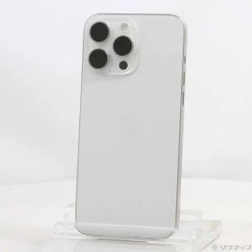 〔中古品〕 iPhone15 Pro Max 256GB ホワイトチタニウム MU6Q3J／A SIMフリー【348】