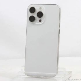 〔中古品〕 iPhone15 Pro Max 256GB ホワイトチタニウム MU6Q3J／A SIMフリー【377】